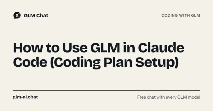 How to Use GLM in Claude Code (Coding Plan Setup, Step by Step)